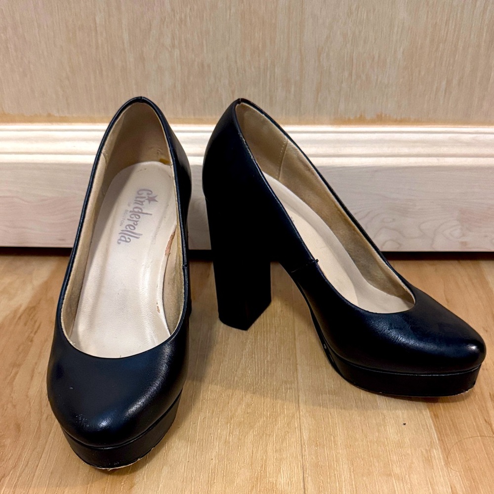 Cinderella of Boston Black Platform Heels